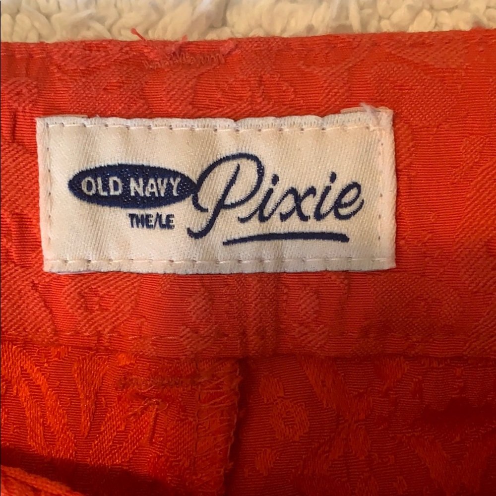 Orange Textured Old Navy Pixie Pants - image 2